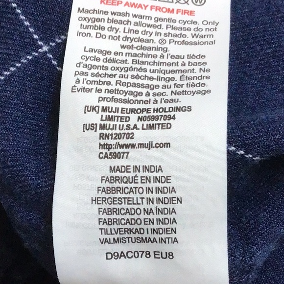 MUJI MENS 100% COTTON FLANNEL SHIRT SIZE S - Picture 5 of 5